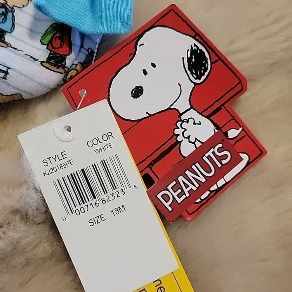PEANUTS 2-PIECE SNOOPY LINUS CHARLIE BROWN SCHOOL BUS PAJAMAS, SIZE 18 M…